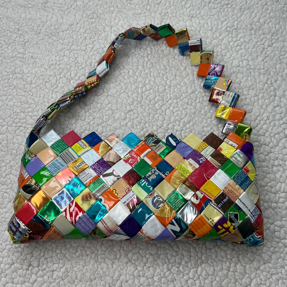 Candy Wrapper Shoulder Zip Handbag - image 2